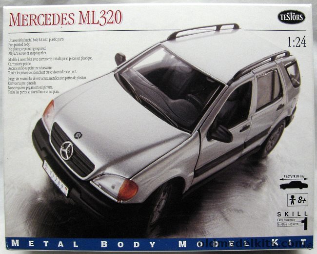 Testors 1/25 Mercedes ML320 Sport Utility Vehicle, 189 plastic model kit